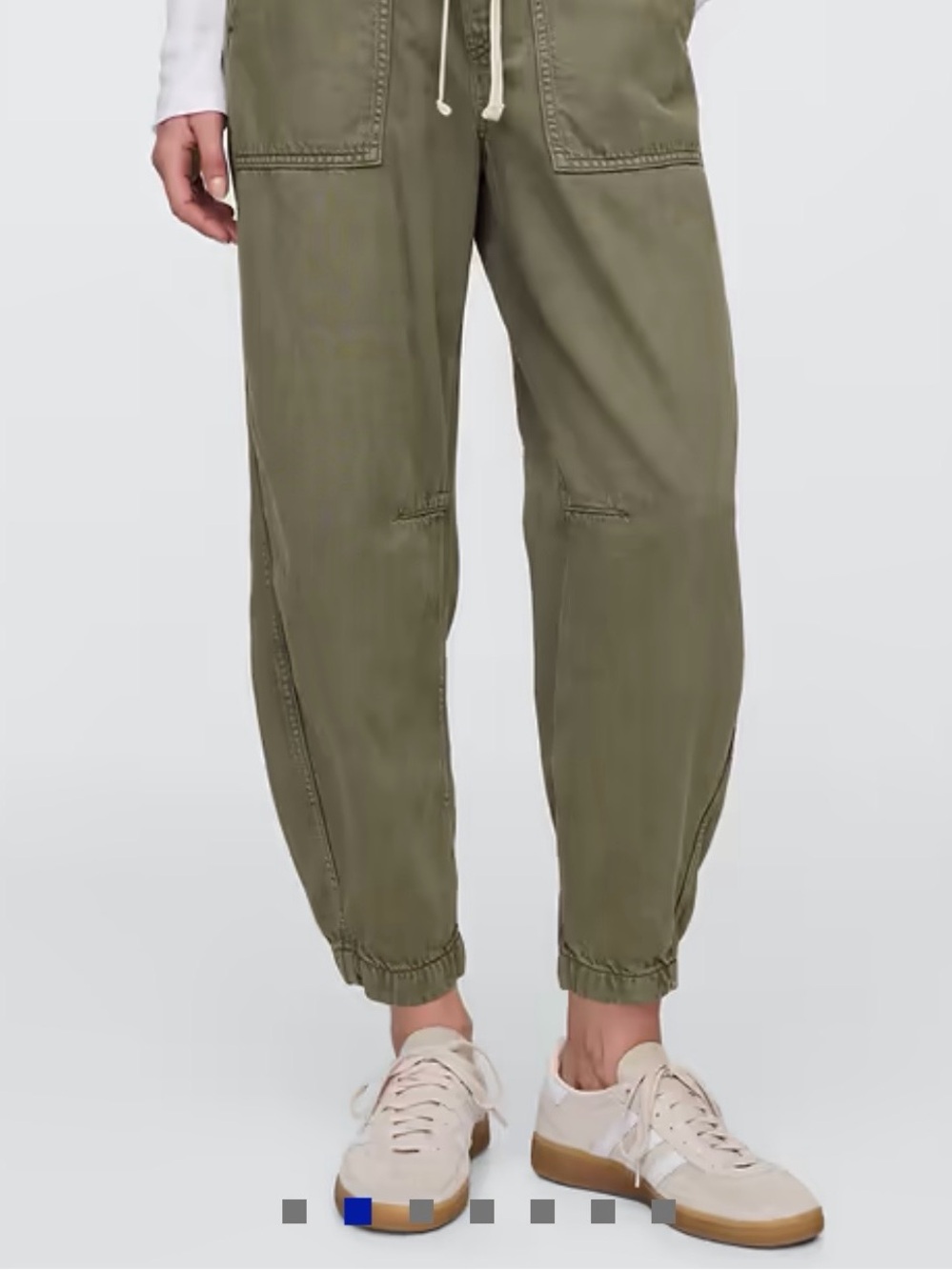 GAP Mid Rise Pull On Soft Barrel Jeans -  Mesculen Green